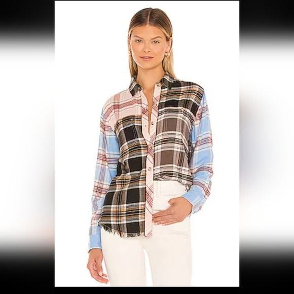 Rails Womens Multi-Color  Chelsea Plaid Flannel Top XS - Picture 1 of 14